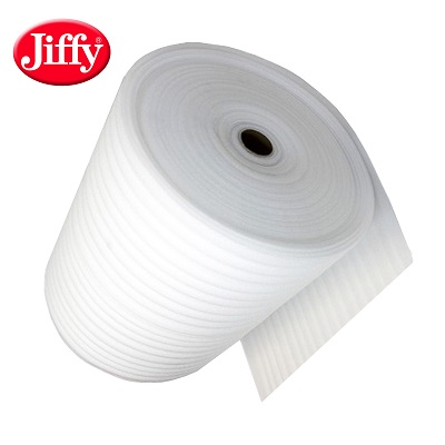 1 Roll JIFFY FOAM WRAP of 750mm x 100M x 1.5mm Thick White Underlay Packaging 